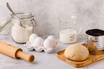 Bakery  ingredients -flour, eggs, milk.