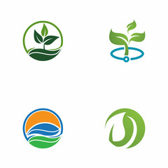 Leaf icon Vector Illustration design Logo template