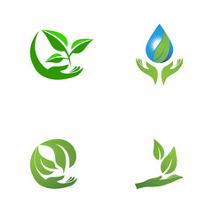 Leaf icon Vector Illustration design Logo template