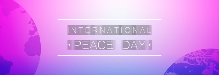 International Day of Peace, vector. Holiday card. 