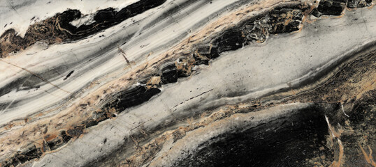 Royal grey marble stone background with multi black waves natural design. Granite stone is...