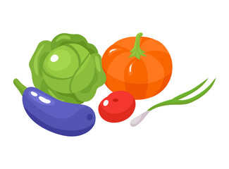 Isometric Vegetables Diet Composition