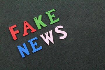 colored letters with the words Fake News