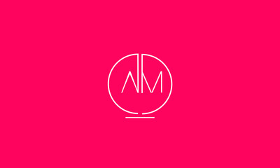 Obraz premium AM vector is a very attractive vector with a beautiful design and pink background with white color.