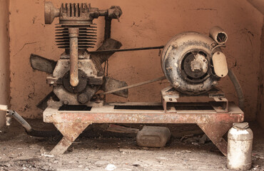 Worn out bore well motor used to extract water for domestic use