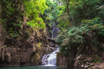 Naklejka premium Beautiful waterfall at Namtok phlio National Park chanthaburi thailand
