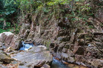 Beautiful landscape view in deep forest at namtok phlio National Park chanthaburi thailand.