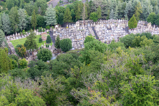 Le Puy-en-Velay, Haute-Loire, Auvergne, Massif Central, France : The cemetery