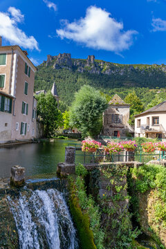 Village of Florac-Trois-Rivi&egrave;res, Loz&egrave;re, Massif Central, France