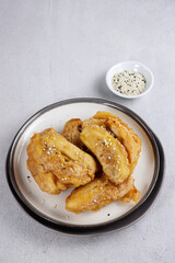 Pisang goreng or banana fritters is popular street food in South East Asia, especially in Malaysia and Indonesia. Made from fried banana covered with sweet batter