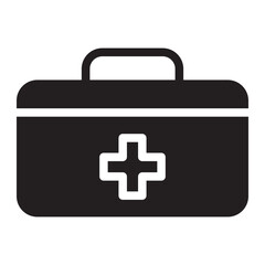 Fototapeta premium first aid kit glyph icon