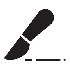 Scalpel glyph icon