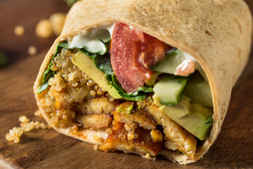Healthy Vegan Tempeh Veggie Wrap