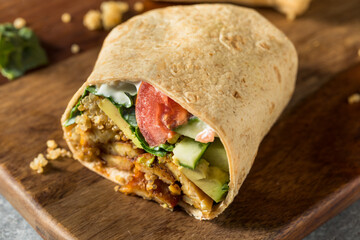 Healthy Vegan Tempeh Veggie Wrap