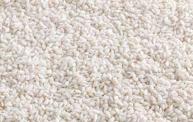 Uncooked arborio rice background