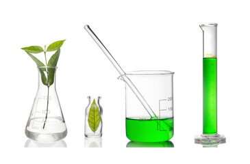 Laboratory Research - Chemical Glassware For Scientific Background. Concept of Science and research development.