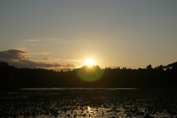 sunrise over the river