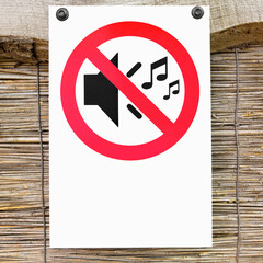 No sign. Quiet please icon on white background. Keep silence symbol. Silent mode concept. Silence...