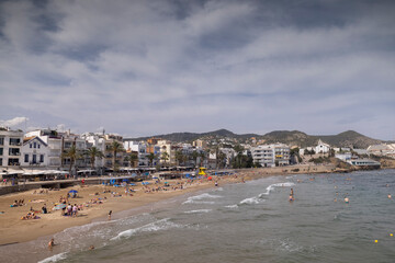 Fototapeta na wymiar View of sitges, near Barcelona, Spain