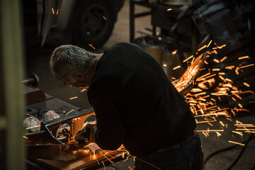 welder working in the workshop