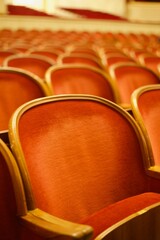red chairs in a theater