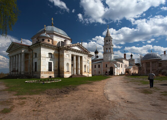 Ancient monasteries of the old town of Torzhok. Tver region. Russia.