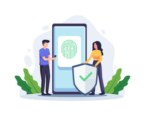 Biometric authentication concept illustration