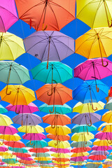 Fototapeta na wymiar Colorful Umbrella Decoration 