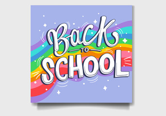 Back to School Social Media background Design