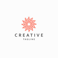 Fototapeta premium Abstract Technology logo icon design template flat vector