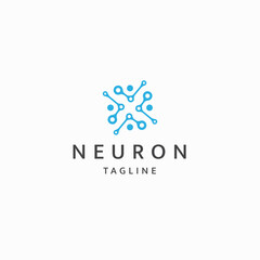 Fototapeta premium Neuro logo icon design template flat vector
