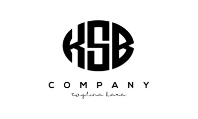 KSB three Letters creative circle logo design