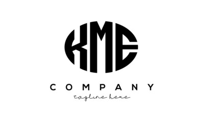 KME three Letters creative circle logo design