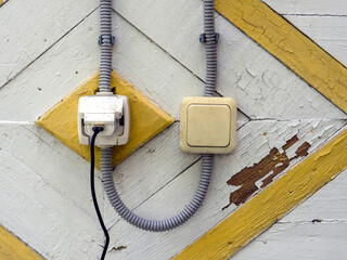 external electrical sockets and switches