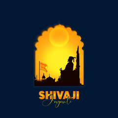 Vector Illustration of Chhatrapati Shivaji Jayanti.