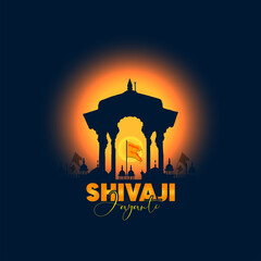 Vector Illustration of Chhatrapati Shivaji Jayanti.