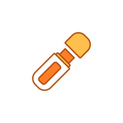 USB flash drive color line icon. Computer data storage concept.