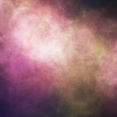 宇宙イメージの背景）ピンクの星雲　強い光　ダイナミック　黒背景　ふわふわ　正方形　カラフル　おしゃれ