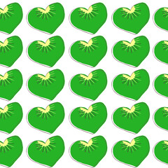 Creative art, hand draw romantic 
fruit jpg seamless pattern. Funny kiwi on white background. Square design template print for gift card, textile, poster, kitchen, label 