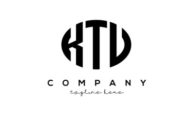KTU three Letters creative circle logo design