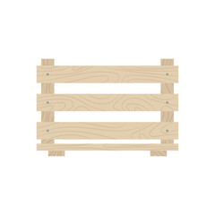 Wooden box icon. Colored silhouette. Side view. Vector simple flat graphic illustration. The isolated object on a white background. Isolate.