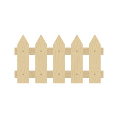Wooden fence icon. Colored silhouette. Front view. Vector simple flat graphic illustration. The isolated object on a white background. Isolate.
