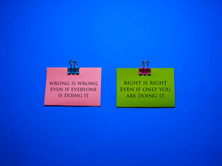 Quote at sticky notes. 