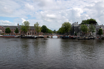 Fototapeta na wymiar Dirk van Nimwegenbrug Bridge At Amsterdam The Netherlands 20-8-2021
