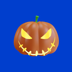 Halloween pumpkins, Autumn holidays 3d Render
