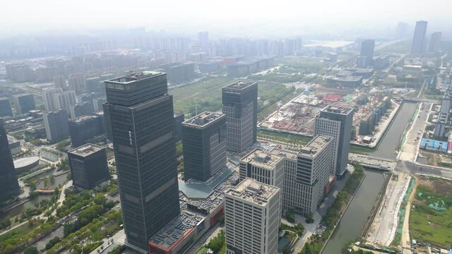 Aerial photography of Ningbo Southern Business District