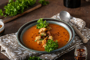 Original goulash soup with bread