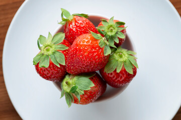 strawberries on a plate