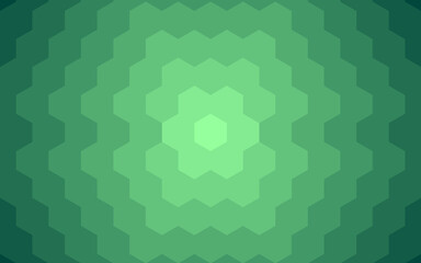 Abstract Hexagon green gradient background, honeycomb design background.