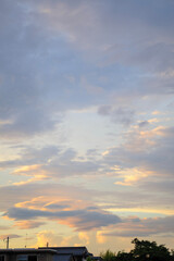 sunset in the city